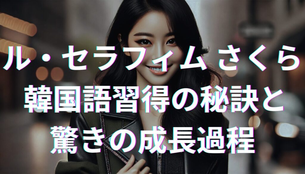 ル・セラフィム さくら 韓国語習得の秘訣と驚きの成長過程